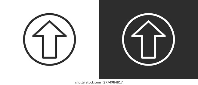 Upload Icon Set Vector Collection Isolated In Black And White