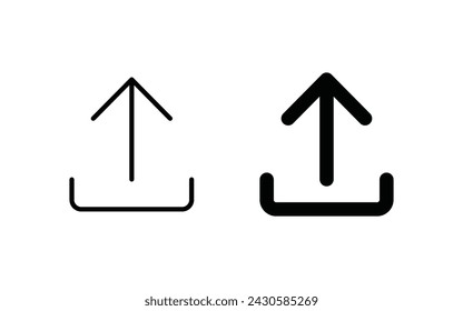 Subir ilustración vectorial de conjunto de iconos