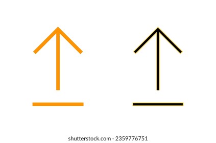 Upload icon set for web and mobile app. load data sign and symbol