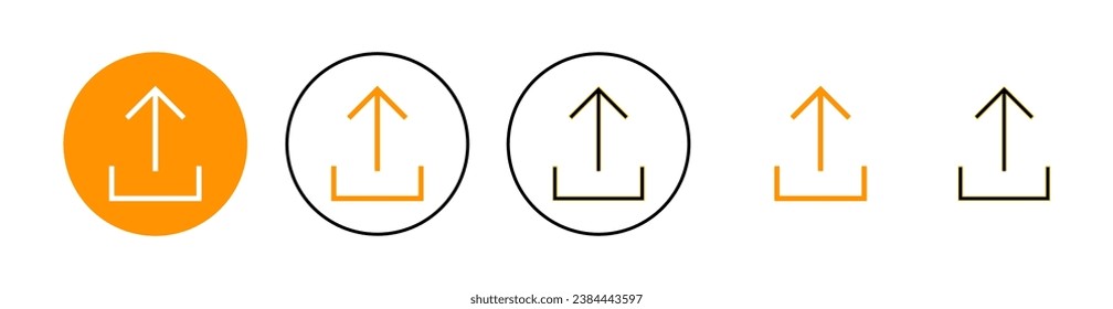 Enviar conjunto de iconos para la aplicación web y móvil. símbolo y signo de datos de carga