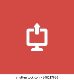 upload icon. sign design. red background