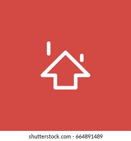 upload icon. sign design. red background