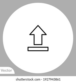 Upload icon sign vector,Symbol, logo illustration for web and mobile