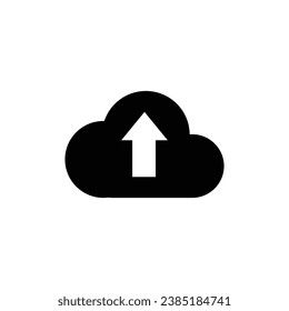 upload icon silhouette Vector Clipart design