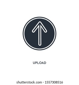 upload icon. simple element illustration. isolated trendy filled upload icon on white background. can be used for web, mobile, ui.