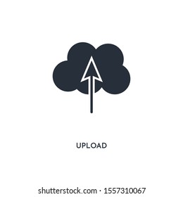 upload icon. simple element illustration. isolated trendy filled upload icon on white background. can be used for web, mobile, ui.