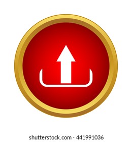 Upload icon in simple style isolated on white background