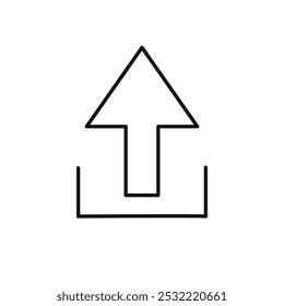 Upload icon. simple thin line icon.