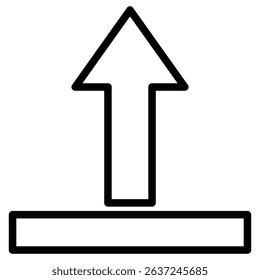 upload icon Simple thin line stroke