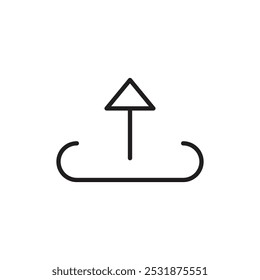 Symbol hochladen Einfache dünne Kontur