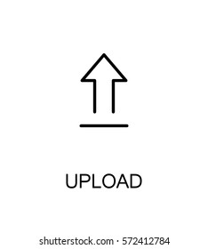 Upload icon. Single high quality outline symbol for web design or mobile app. Thin line sign for design logo. Black outline pictogram on white background