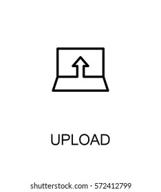 Upload icon. Single high quality outline symbol for web design or mobile app. Thin line sign for design logo. Black outline pictogram on white background