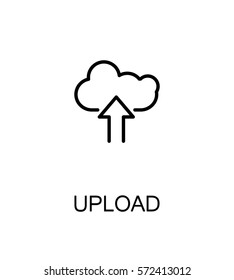 Upload icon. Single high quality outline symbol for web design or mobile app. Thin line sign for design logo. Black outline pictogram on white background