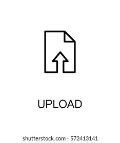 Upload icon. Single high quality outline symbol for web design or mobile app. Thin line sign for design logo. Black outline pictogram on white background