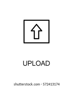 Upload icon. Single high quality outline symbol for web design or mobile app. Thin line sign for design logo. Black outline pictogram on white background