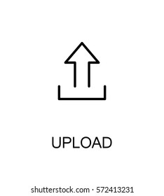 Upload icon. Single high quality outline symbol for web design or mobile app. Thin line sign for design logo. Black outline pictogram on white background