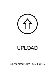 Upload icon. Single high quality outline symbol for web design or mobile app. Thin line sign for design logo. Black outline pictogram on white background