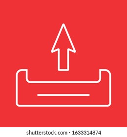 Upload icon, stock vector illustration, EPS10.