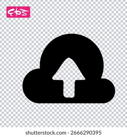 Upload-Symbol, Speichersymbol, Cloud-Symbol, EPS-Format, Vektorsymbol-Illustrationsdatei