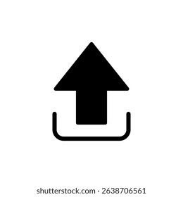 Upload icon symbol for apps and websites. load data sign and symbol