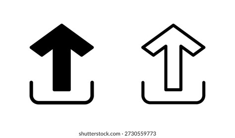 Upload icon symbol for apps and websites. load data sign and symbol