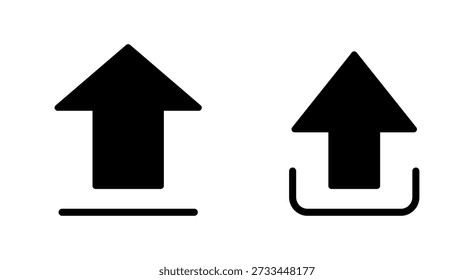 Upload icon symbol for apps and websites. load data sign and symbol