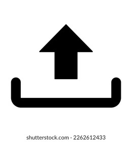 upload icon symbol vector illustration. upload button design isolated on white background. 