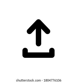 Upload icon symbol vector isolated on white background
