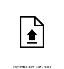Upload icon symbol vector isolated on white background
