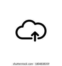 Upload icon symbol vector isolated on white background
