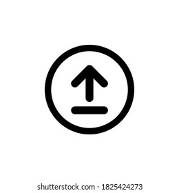 Upload icon icon symbol vector on white background