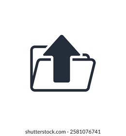 Upload icon symbol vector sign isolated on white background illustration for graphic and web design