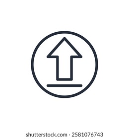 Upload icon symbol vector sign isolated on white background illustration for graphic and web design