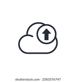 Upload icon symbol vector sign isolated on white background illustration for graphic and web design
