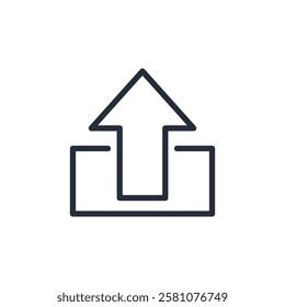 Upload icon symbol vector sign isolated on white background illustration for graphic and web design