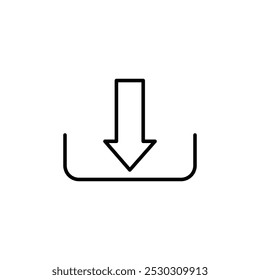 Carregar ícone Linha fina isolada