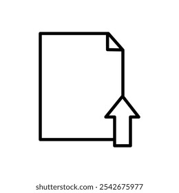 Ícone de upload Linha fina isolada