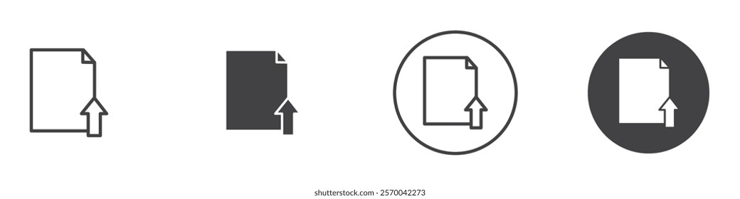 Upload icon Thin line art isolated