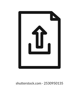 Upload Icon Thin line flat illustration