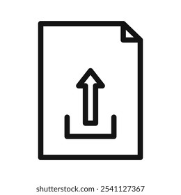 ícone Carregar Ilustração plana de linha fina