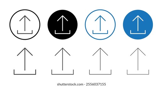 upload icon Thin outline art symbol