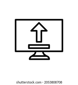 upload icon, tranfer online icon vector illustration