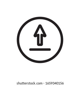 Laden Sie das Symbol in der trendigen Design-Vektorillustration EPS10 hoch