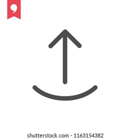 Upload Icon in trendy flat style isolated on grey background, for your web site design, app, logo, UI. Vector illustration, EPS10.