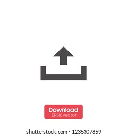 Upload Icon in trendy flat style isolated on grey background, for your web site design, app, logo, UI. Vector illustration, EPS10.