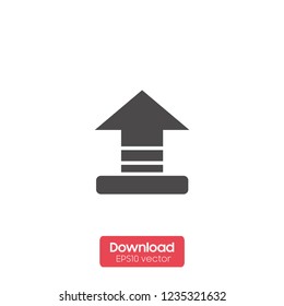 Upload Icon in trendy flat style isolated on grey background, for your web site design, app, logo, UI. Vector illustration, EPS10.