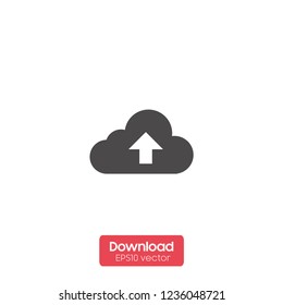 Upload Icon in trendy flat style isolated on grey background, for your web site design, app, logo, UI. Vector illustration, EPS10.