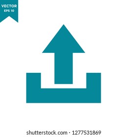upload icon in trendy flat style 