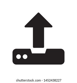 Upload icon in trendy flat style design. Vector graphic illustration. Suitable for website design, logo, app, and ui. EPS 10.