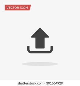 Upload Icon in trendy flat style isolated on grey background, for your web site design, app, logo, UI. Vector illustration, EPS10.